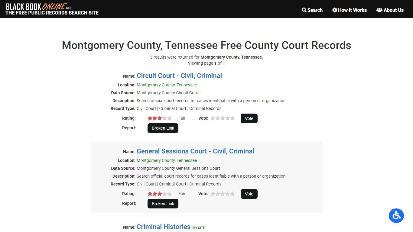 Montgomery County, Tennessee Free County Court Records - Black Book Online